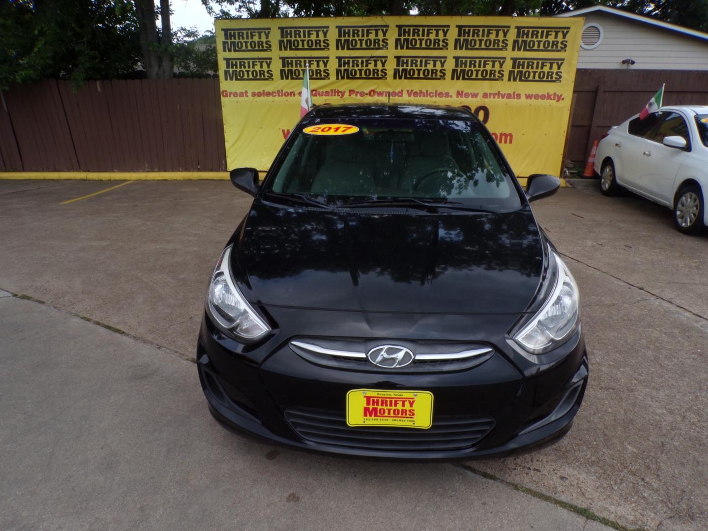 2017 Hyundai Accent (KMHCT4AE8HU) , located at 16710 Clay Rd., Houston, TX, 77084, (281) 859-7900, 29.834864, -95.656166 - Photo#1